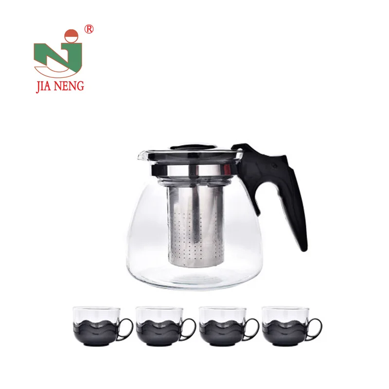 HOT SALES hand made heat resistant borosilicate glass teapot glass tea set glass pot