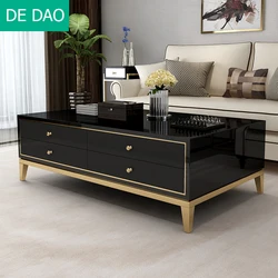 Stainless Coffee Table Italy Luxury Design Living Room Furniture End Table Multifunction Side Table with Drawers