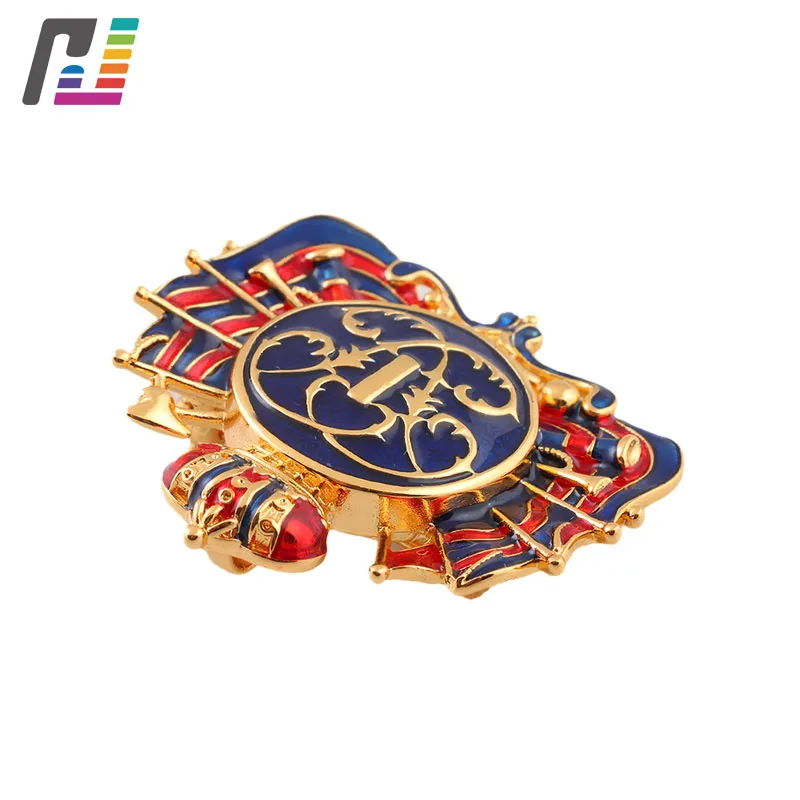High Quality Metal Custom Hard Soft Enamel Country Flags Lapel Pin Badge