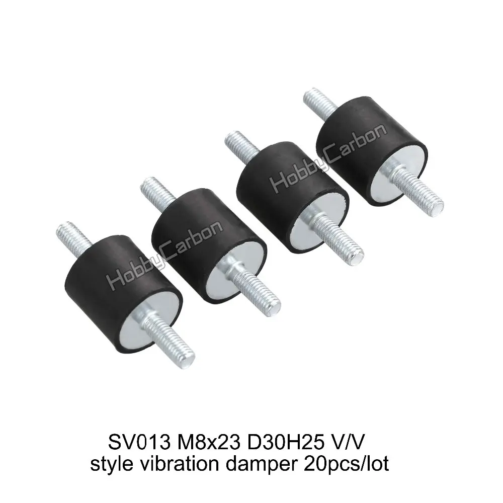 SV013 Hot sales 20pcs lot M8x23 D30H25 V V style rubber VIBRATION DAMPER for camera mount