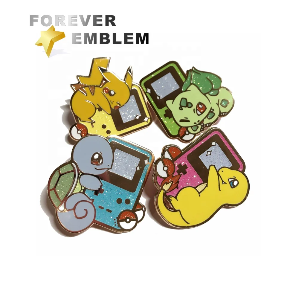 Изготовленные на заказ эмалевые булавки без минимального количества эмалевые булавки Pokemon от производителя