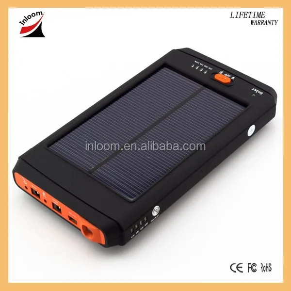 Portable universal solar charger, solar power bank for laptop/notebook/tablet