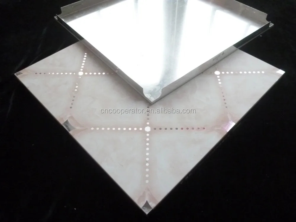 
clip in mirror finish aluminum ceiling, Alloy ceiling tile, 300x300mm, heat transfer printing,Top UV series, Morrior, embossed 