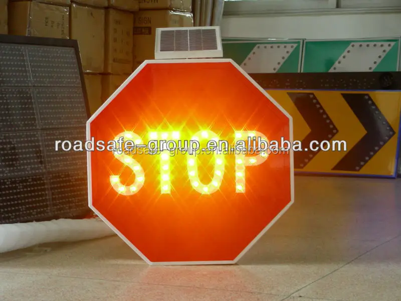 
Road safety customized outdoor reflective solar LED traffic sign 