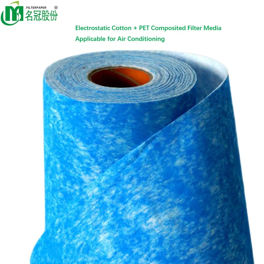 Large Dust Holding Capacity High Air Permeability electrostatic cotton filter