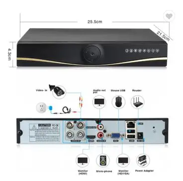 Loosafe 1080P CCtv camera system 4ch cctv kit with 4pcs ahd camera