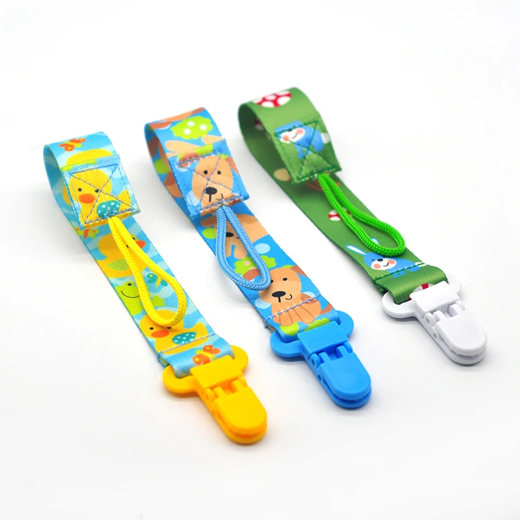 
High quality lanyard baby strap with plastic pacifier holder 