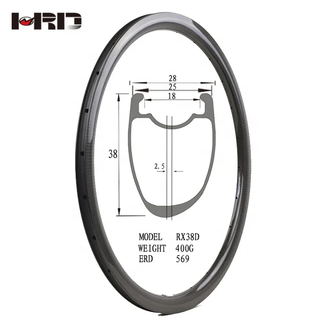  Велосипедные диски HRD-RX38D 700c t700 38 мм MTB карбоновые асимметричные клинчерные