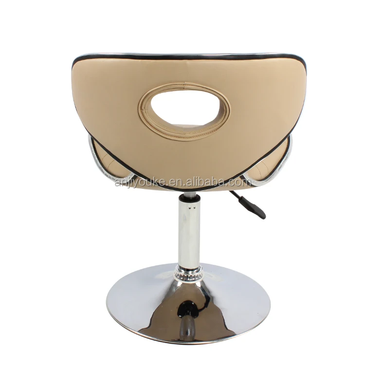 
Modern chrome base stainless steel bar stool minimalist bar chair for barber shop 