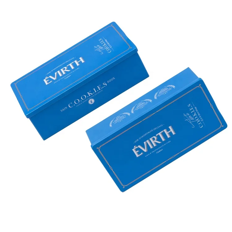 ODM service Food Grade cookie rectangular tin box with lid