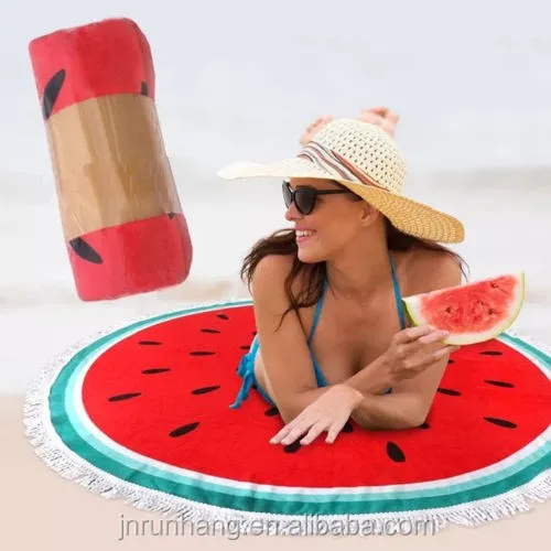 Custom reactive print cotton velour beach towel