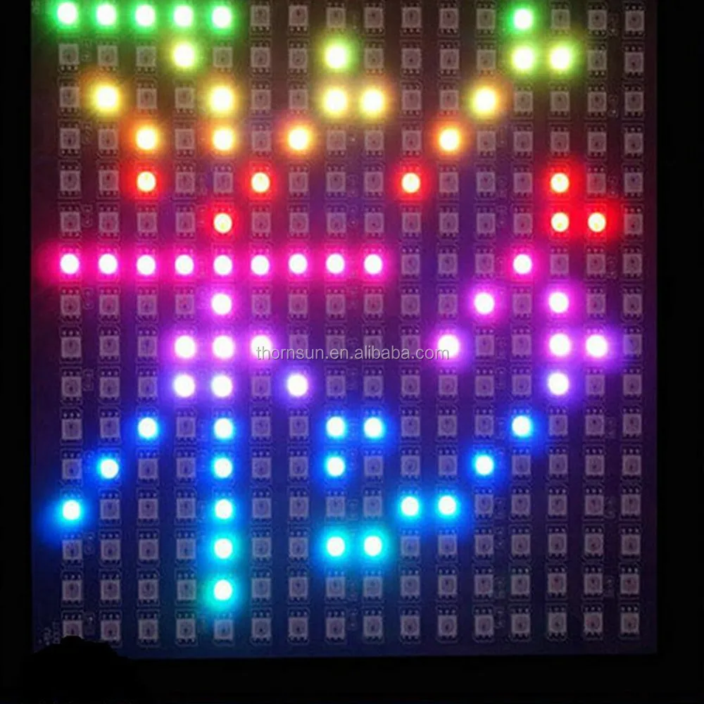 
16x16 256 pixels ws2812 flexible led matrix for display 