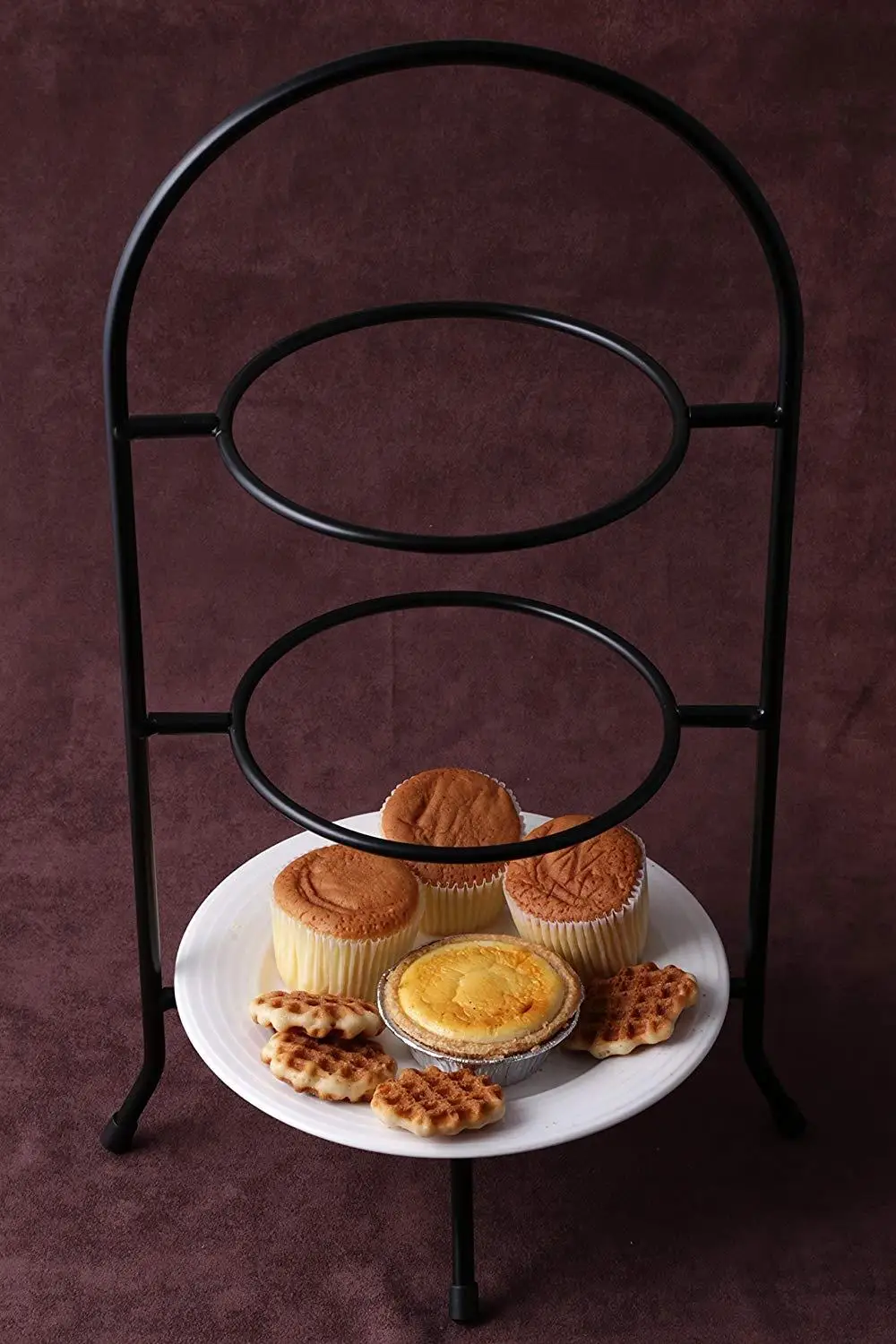 Tiered Serving 3 Tier food Server Plate Stand Iron Afternoon Tea Cake Rack Display