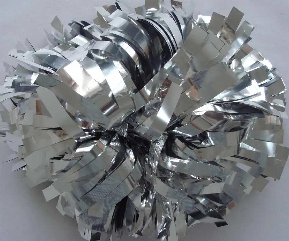 Yiwu панда 4 дюйма; Цвета: серебристый металлик, черлидера, гимнастика, с цветочным принтом для девочек; Детская школьная танец кадриль реквизит помпонами