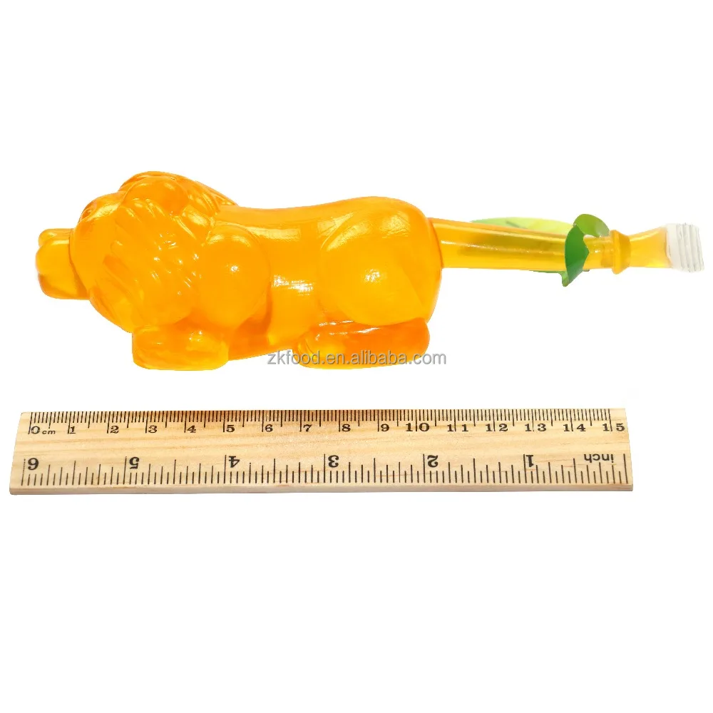 Lion shape fruit Jelly in jar , snack jelly
