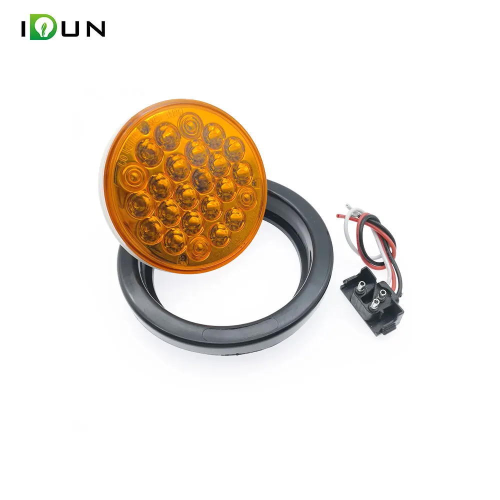 
12V Motorcycle LED Truck Lamp Red Round Rear Tail Brake Stop Warning Marker Light For Motorbike Scooter Truck 
