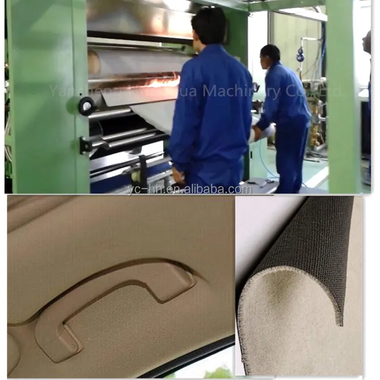 HHLM01 Spot Triple 3  Layers Liquid glue Eva Leather Foam Sponge Fabric Flame Lamination Machine for Car Interiors