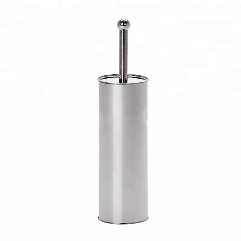 
High-end home hotel bathroom cleaning tool stainless steel toilet brush holder set 