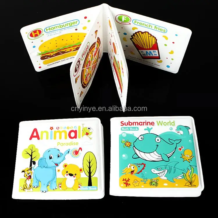 Early Education Other Baby Toys Washable Baby Bath Books,EVA cute cartoon animal number book for kids waterproof baby bath book