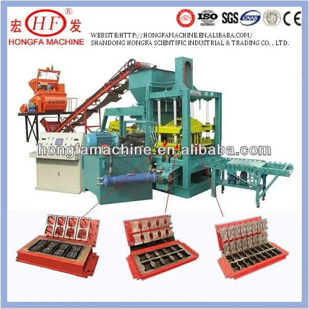 building rubble material block machine construction waste brick making machinery qt4-15b