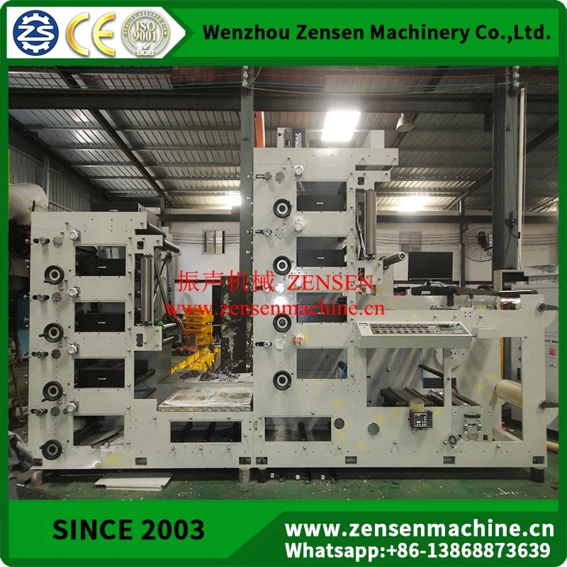 
ZSRY-330 Eight Color Roll To Roll Double Tower Automatic Label Sticker Printing Machines 