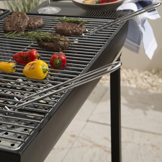Double Sided Oil Drum BBQ Gill Outdoor Charcoal Barbeque  Grill