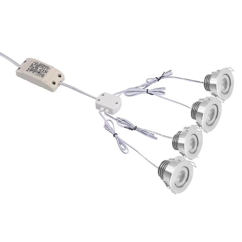 Recessed Mini downlight 3w DC12V cut size 45mm 50mm mini spot light under cabinet led lighting