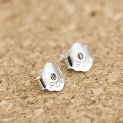 Wholesale Safty Ear Cap S925 Sterling Silver Butterfly Earring Back Stoppers for Earrings