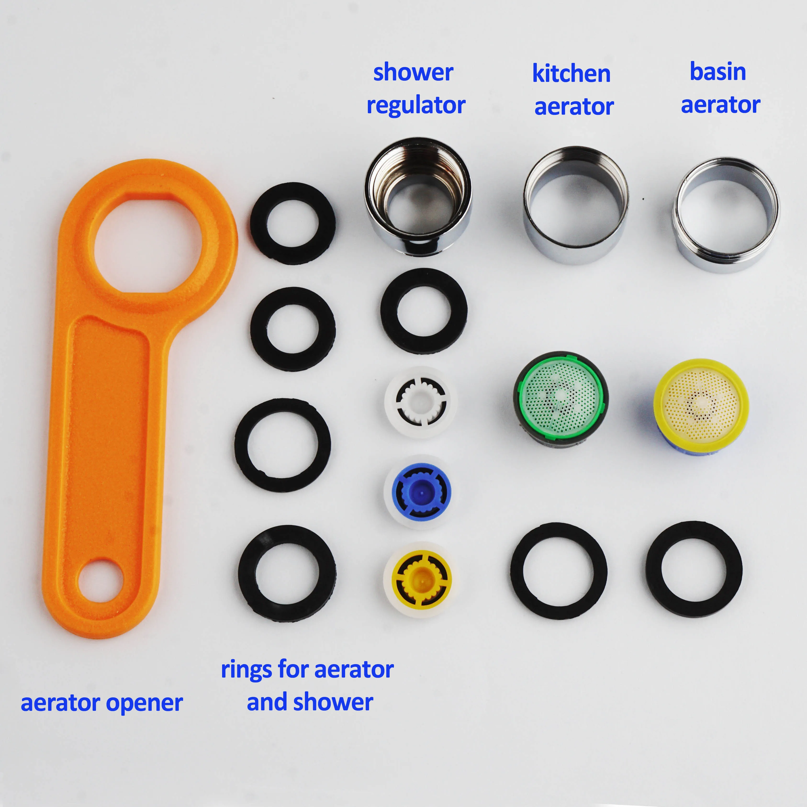 water saving nozzle, aerator, shower restrictor set box