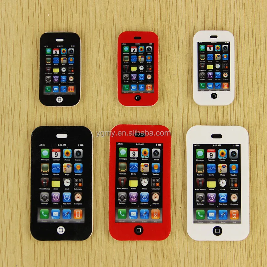 Creative Fashion Mobile Phone Shape Pencil Eraser Cartoon Cute School Supplies Erasers Kids Stationery Rubber