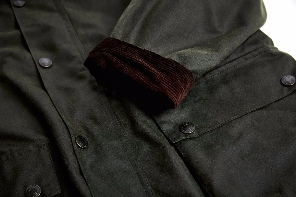 High Quality Cotton Wax Coat Unisex Hunting Jacket Mens Warm OutdoorJacket Windproof