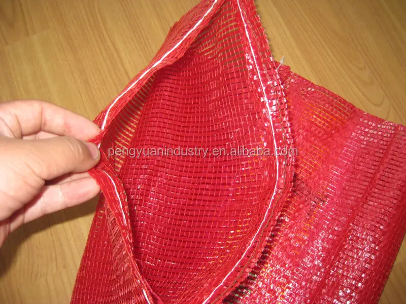 pp circular mesh bag/pp leno mesh bag /pp tubular mesh bag with label