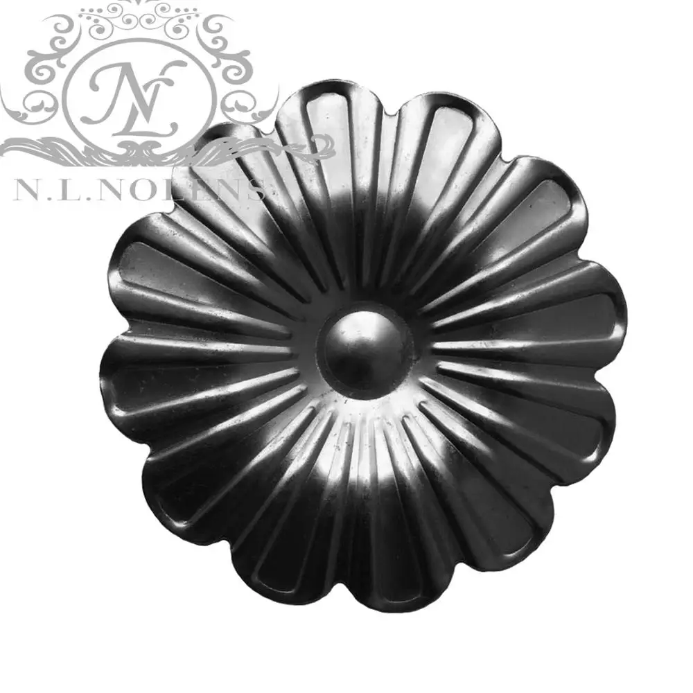 Decorative Wrought Iron Component Stamped Leaves Stamping Flower,Iron Plate Stamped and Cast Steel Rosettes