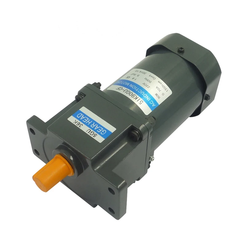 90w high torque single phase 220v 380v ac induction gear motor