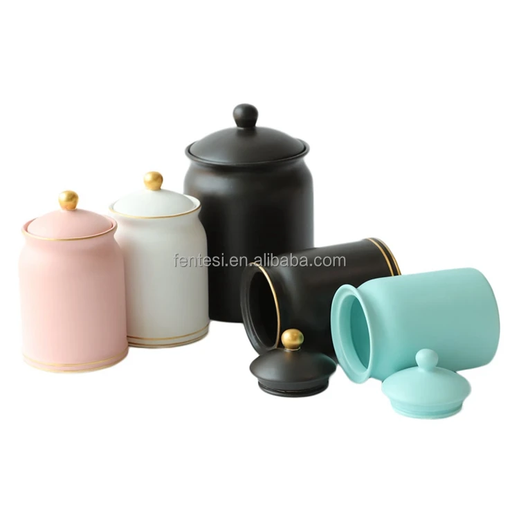 High Quality Morden Ceramic Cookie Storage Jar Porcelain Jar