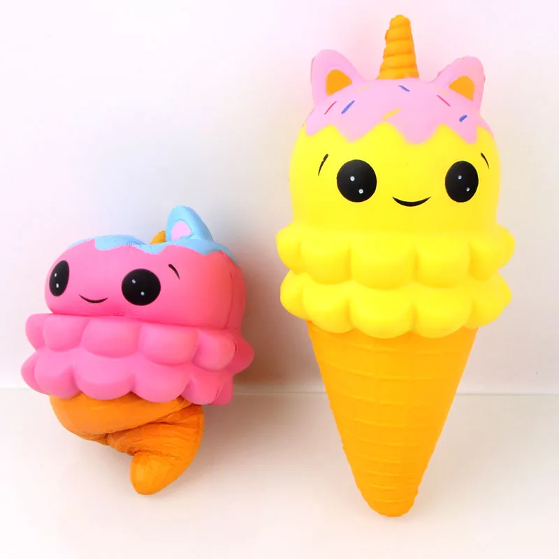 New Jumbo Squishies Slow Rising Unicorn Ice Cream Cone Kawaii Cake Scented of Stress Reliever Ball Toys Promotional Gift