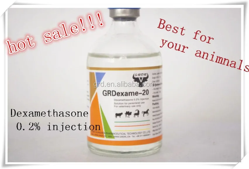 
2016 New Products GRDR Antibacterial Drugs Dexamethasone 0.2% Injection solution for parenteral use with low price 