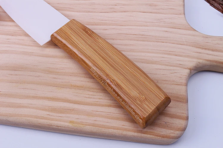 5 inch bamboo handle utility chef ceramic knife for kitchen cooking fruit