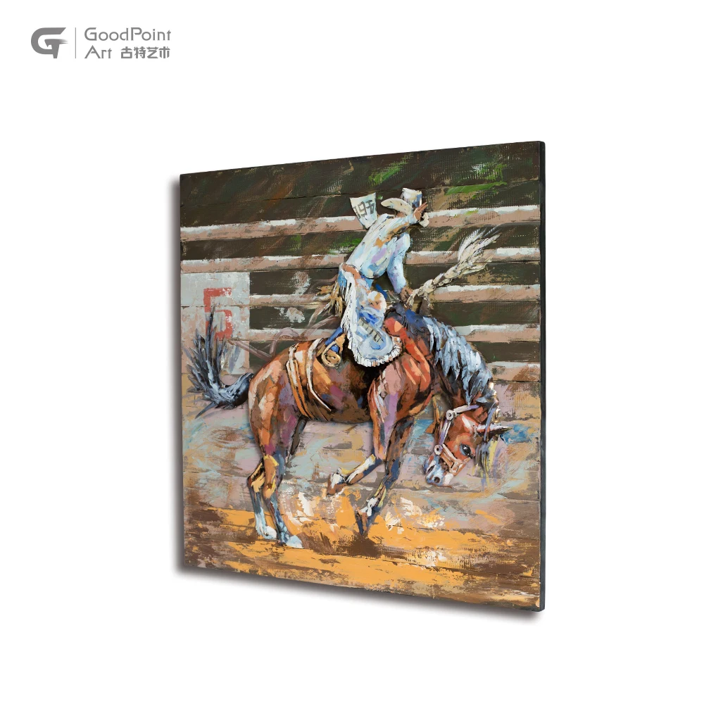 
Struggling horse oil painting antique stud farm for sale pursuering lives handicraft 