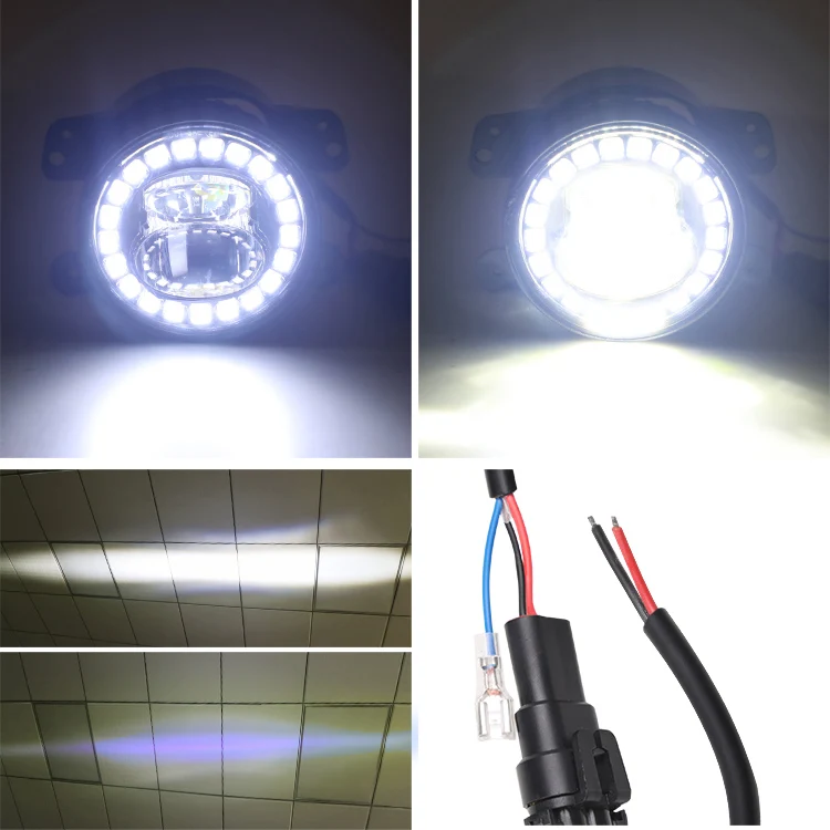 CE ROHS IP67 DOT 4 inch Round Osram Laser LED Fog Light for Jeep Wrangler JL