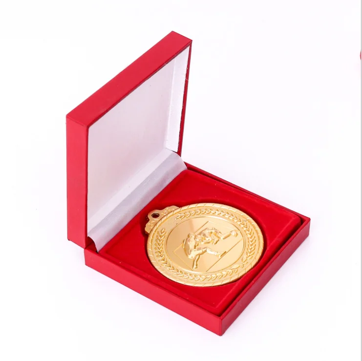 
Custom Red PU Leather Coin And Medal Box 
