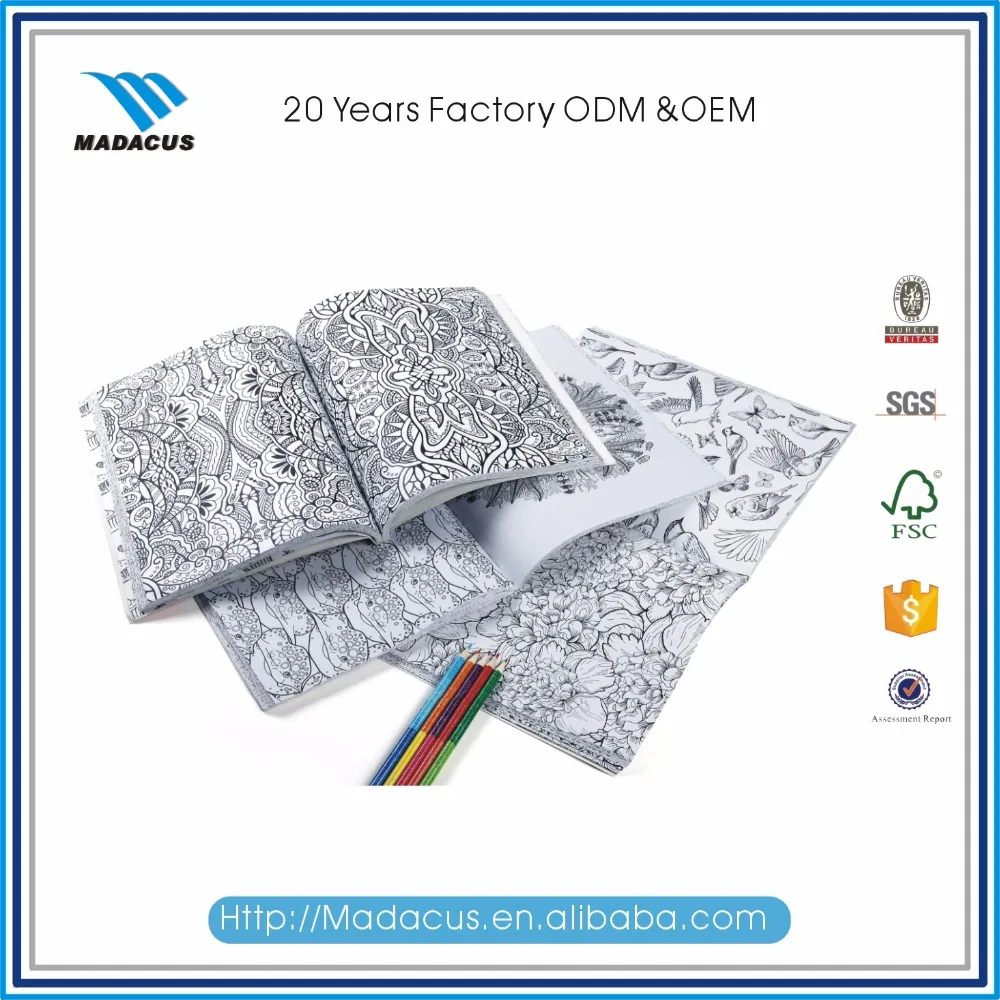 Secret Garden Adult Coloring Book with Pencil Wholesale Cheap Printing Custom Offset Paper Film Lamination Coated Paper CN;ZHE
