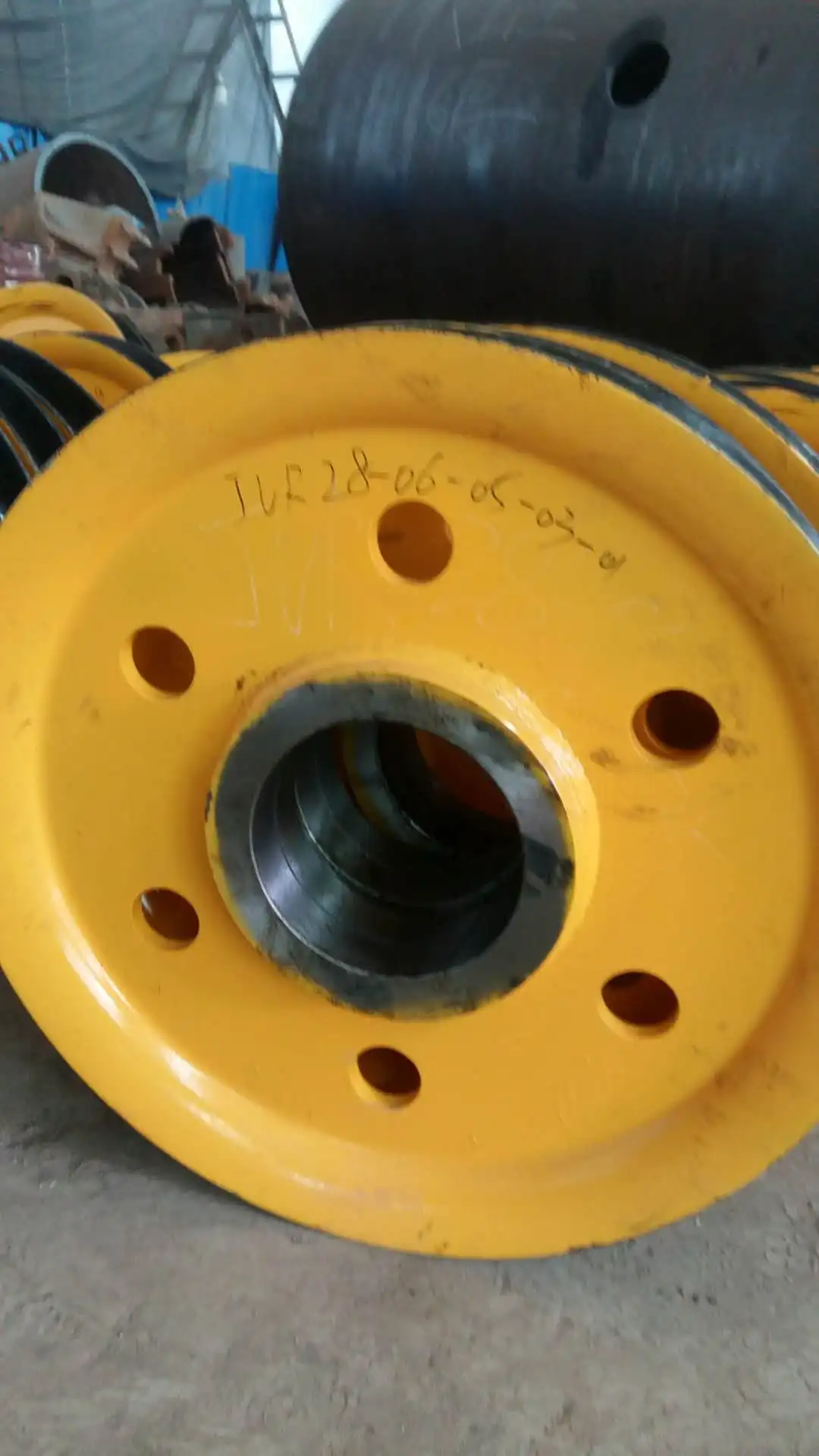 
Main or Auxiliary winch pulley on drilling rig 