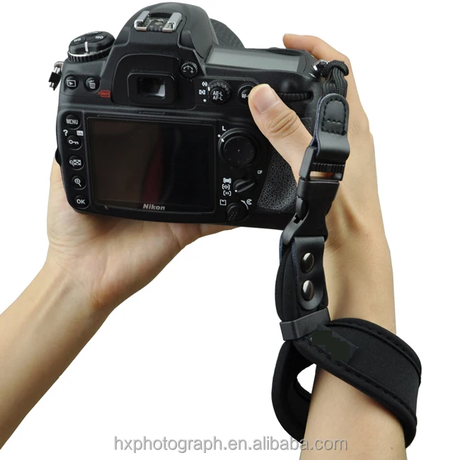 Top Selling Stock Universal Black Neoprene Camera Hand Wrist Straps for Canon Nikon Sony Digital DSLR Camera