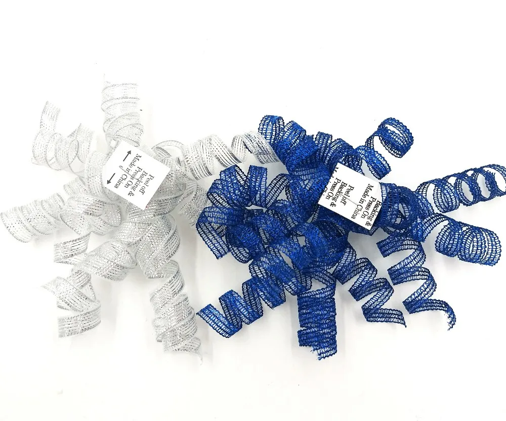 
Gift Box Decoration Curly Bow Blue Knitting Plastic Curling Ribbon 
