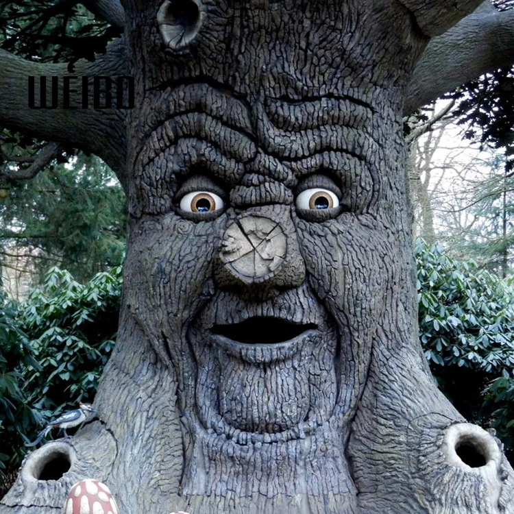 Amusement park animatronic talking tree for display