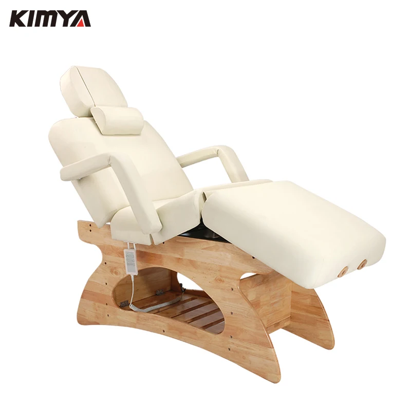 korea korean thai modern multifunction 2 motor wood reclining electric beauty table spa chair massage bed