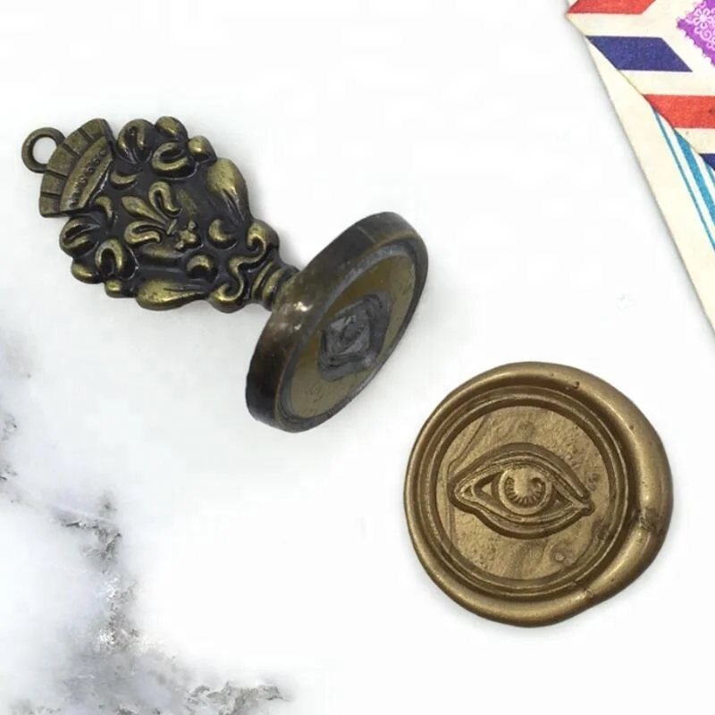 New product sealing wax stamp pendant, graven necklace metal wax seal stamp