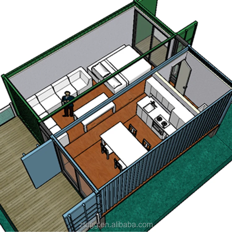 Chinese Home camping small prefabricated 2 bedroom container house