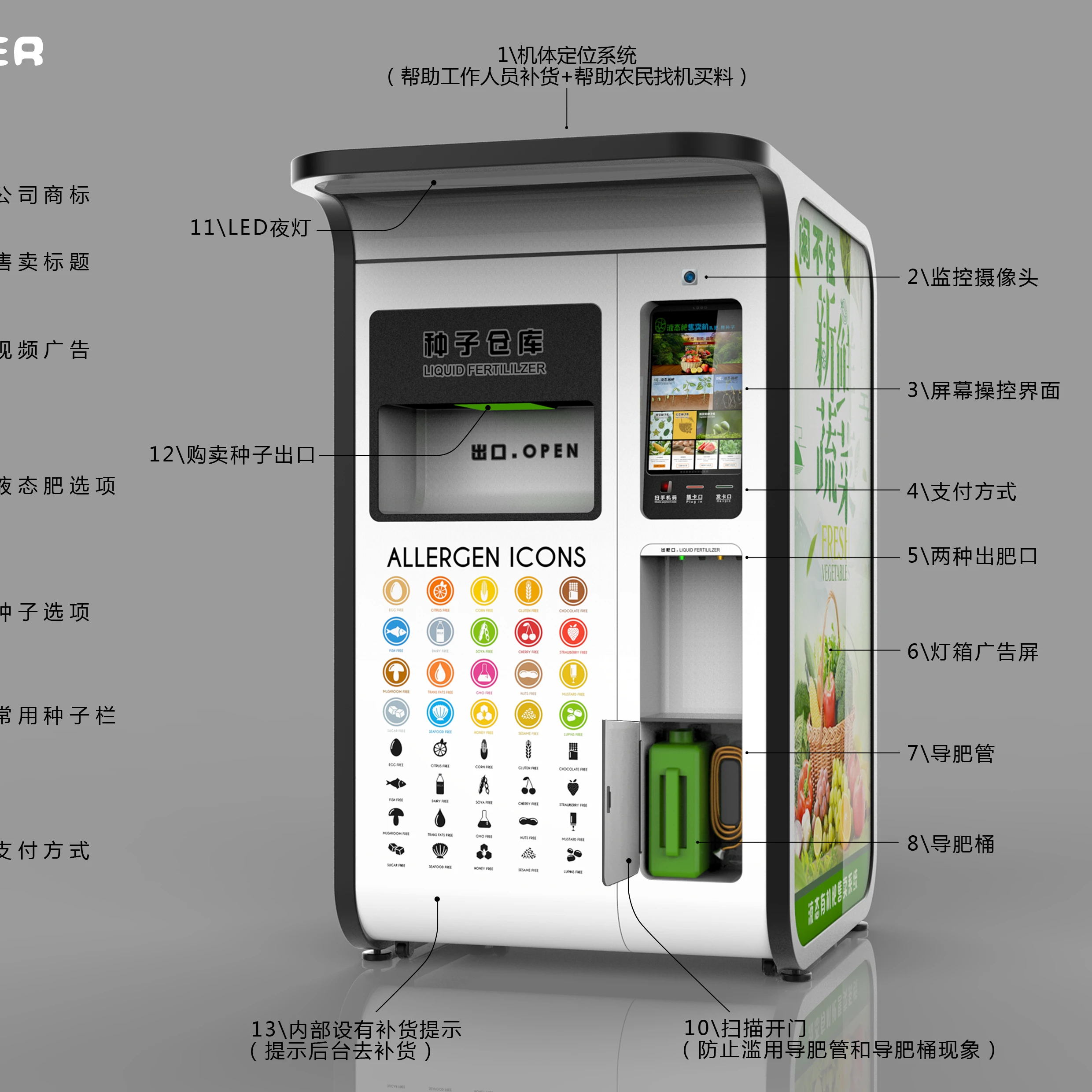 
vending machine for liquid fertilizer environmental protection recycling machine for ecological cycle 